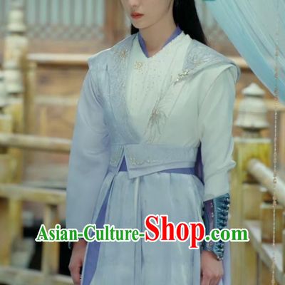 Ancient China Female Swordsman Clothing Chinese TV Drama Dashing Youth Chivalrous Woman Li Han Yi Garment Costume