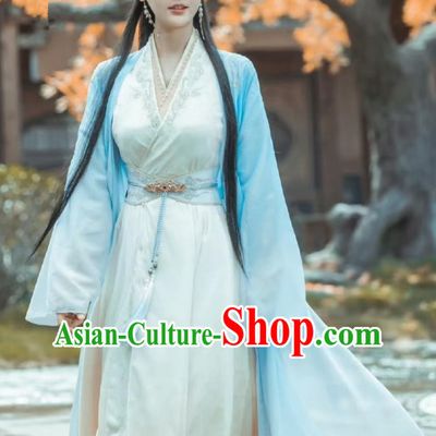 Ancient China Noble Lady Clothing Chinese TV Drama Dashing Youth Chivalrous Woman Li Xin Yue Garment Costume