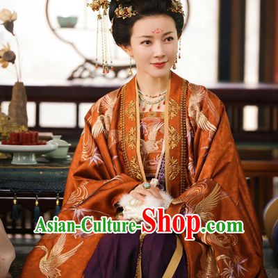 Ancient China Queen Mother Clothing Chinese TV Drama Story of Kunning Palace Empress Dowager Xue Dresses