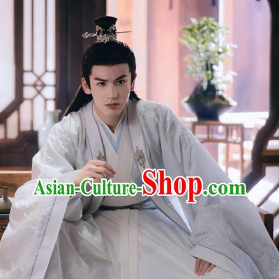 Ancient China Scholar Clothing Chinese TV Drama Story of Kunning Palace Grand Preceptor Xie Wei Garment Costume