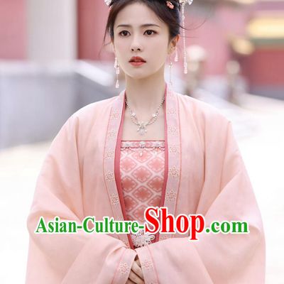 Ancient China Noble Woman Clothing Chinese TV Drama Story of Kunning Palace Empress Jiang Xue Ning Pink Dresses