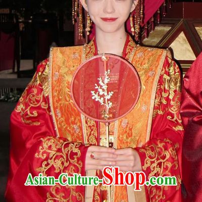TV Drama Story of Kunning Princess Fang Miao Wedding Costume Ancient China Empress Clothing Traditional Chinese Song Dynasty Hanfu