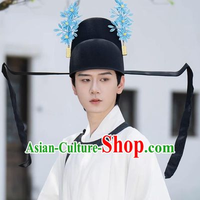 Chinese Ming Dynasty Scholar Hat Ancient China Civil Official Headwear Traditional Hanfu Headdress