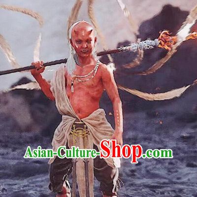 Handmade Black Myth Wukong Devil Boy Outfit Halloween Stage Performance Costume