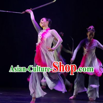 Top Women Group Dance Mei Li Xiang Costume Chinese Classical Dance Swordplay Dance Clothing