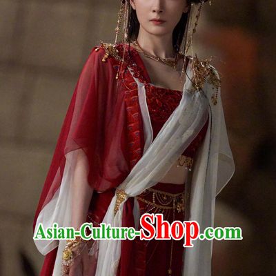 Chinese TV Series Fox Spirit Matchmaker Red Moon Pact Tushan Hong Hong Red Dress Ancient China Female Master Clothing