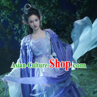 Chinese TV Series Fox Spirit Matchmaker Red Moon Pact Master Tushan Ya Ya Purple Dress Ancient China Fairy Princess Clothing