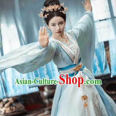 Ancient China Court Woman Dress Clothing Chinese Drama Dashing Youth Princess Yi Wen Jun Costume