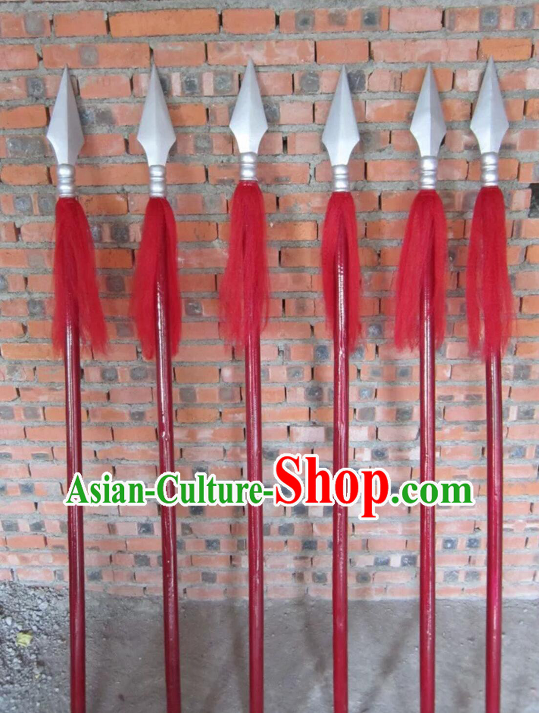 Traditional Chinese Peking Opera Long Spear Handmade Wood Prop Traditional Chinese Peking Opera Long Spear Handmade Wood Prop
