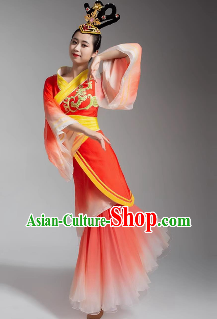 Women Hanfu Dance Clothing Chinese Classical Dance Red Dress Traditional Water Sleeve Dance Costume Women Hanfu Dance Clothing Chinese Classical Dance Red Dress Traditional Water Sleeve Dance Costume