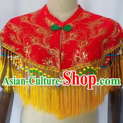 Chinese Peking Opera Clothing Handmade Hua Tan Cape Red Opera Shawl