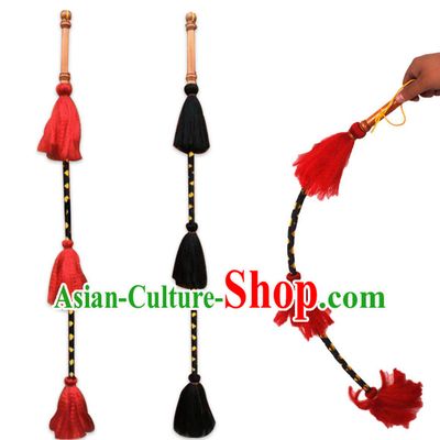 China Peking Opera Prop Handmade Horsewhip Chinese Beijing Opera Zhi Qu Wei Hu Shan Whip