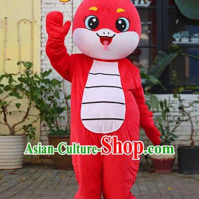 Walking Figure Wealthy Snake Clothing Chinese Zodiac Snake Mascot Costume New Year Parade Costume