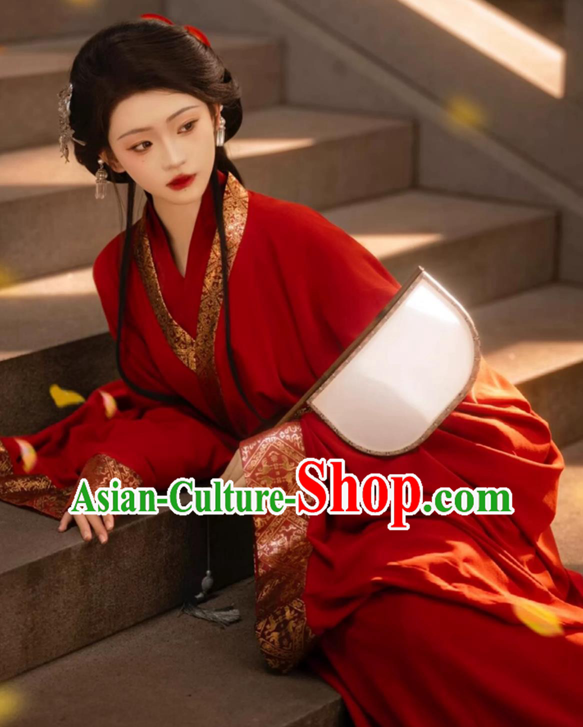 Traditional Chinese Clothing Ancient Palace Princess Hanfu Dress China Red Warring States Robe