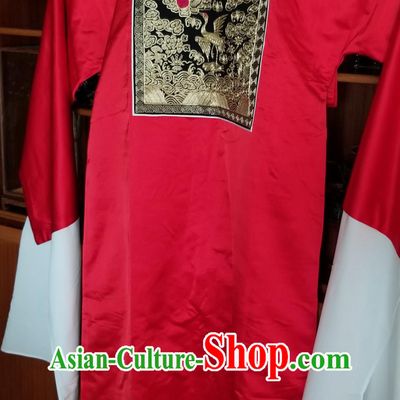 Top Custom Traditional Opera Official Clothing Chinese Peking Opera Patch Costume China Beijing Opera Red Embroidered Robe