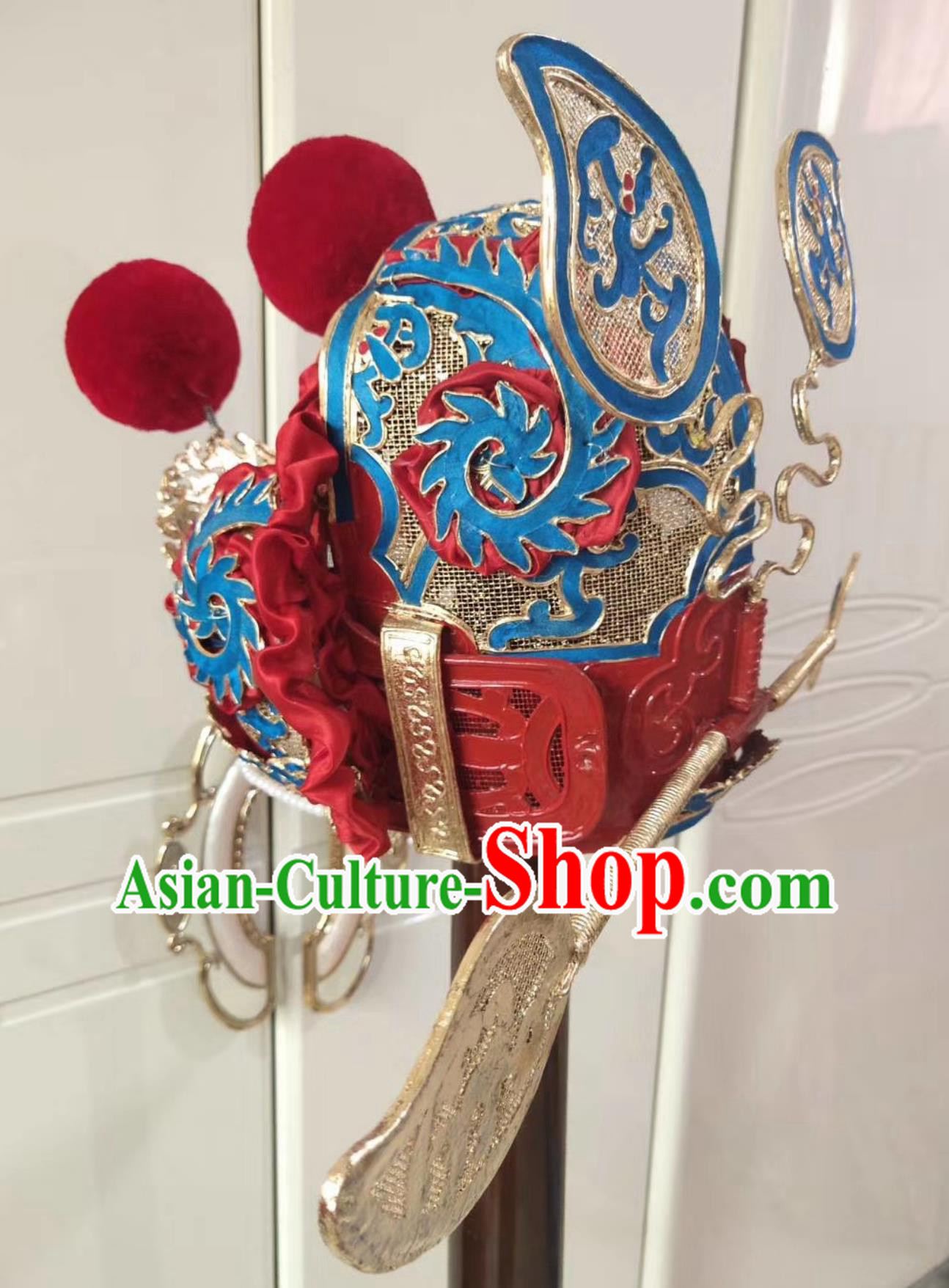Handmade Chinese Beijing Opera Zhong Kui Hat China Peking Opera Laosheng Judge Headgear Handmade Chinese Beijing Opera Zhong Kui Hat China Peking Opera Laosheng Judge Headgear