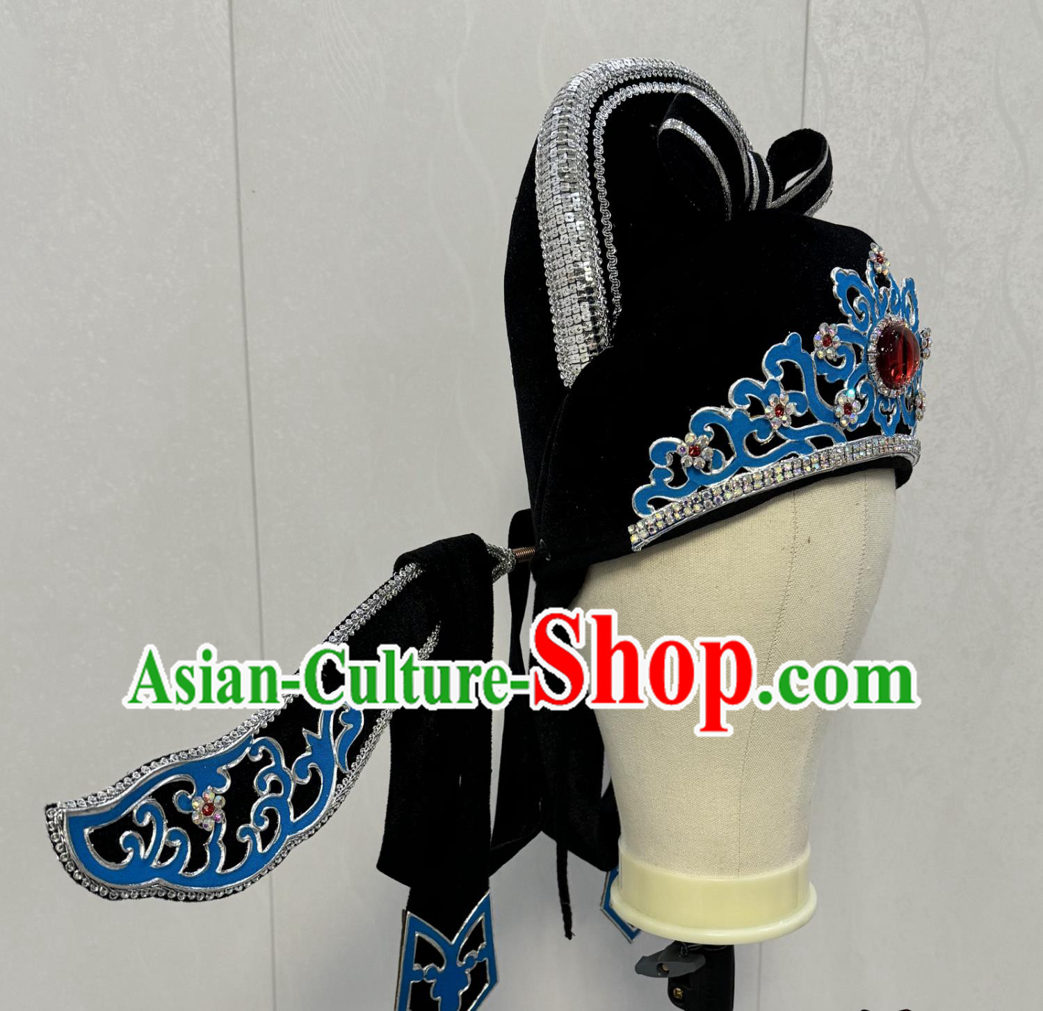 Handmade Chinese Beijing Opera Xiaosheng Hat China Shaoxing Opera Scholar Headgear Handmade Chinese Beijing Opera Xiaosheng Hat China Shaoxing Opera Scholar Headgear