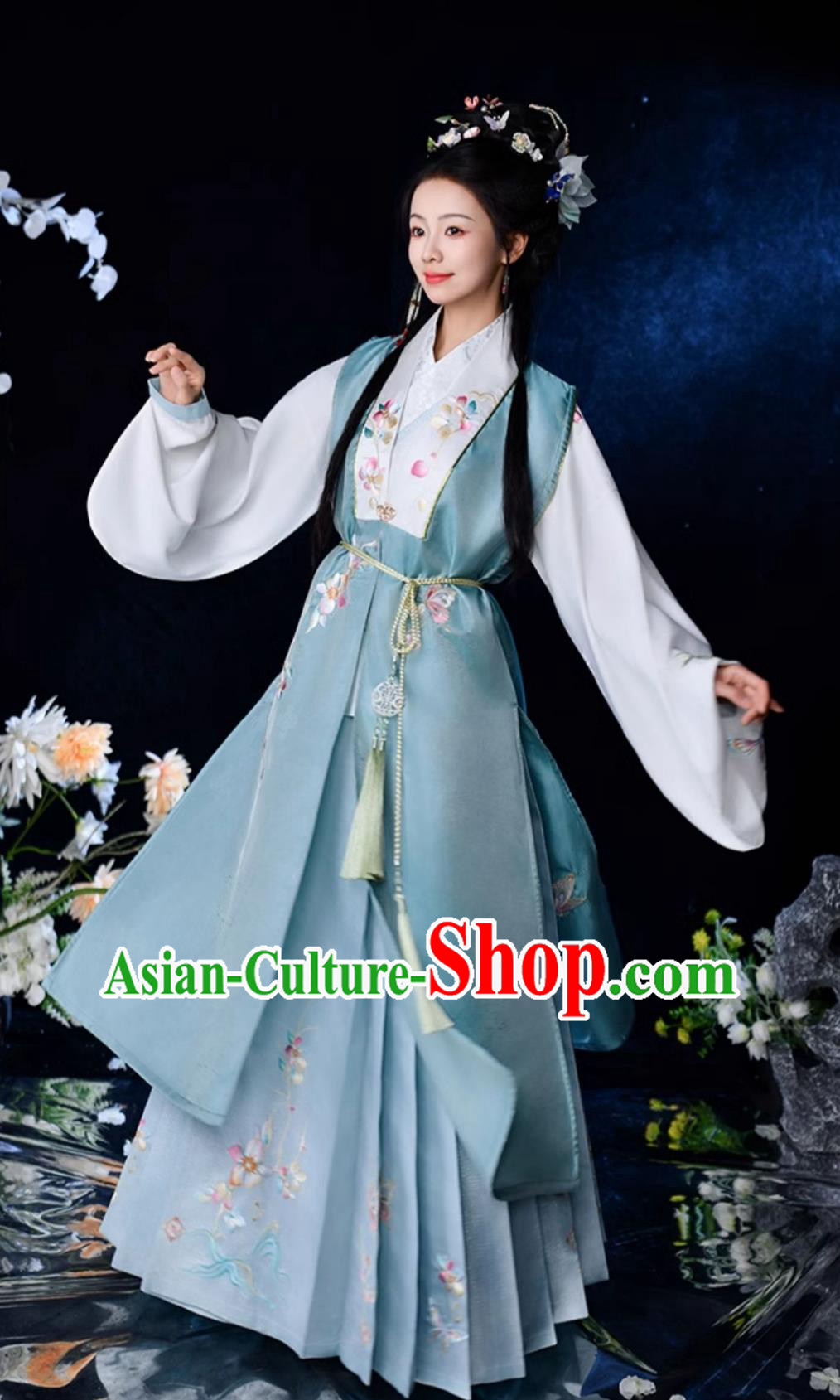 Chinese Ming Dynasty Noble Woman Costumes China Traditional Hanfu Dresses Ancient Palace Princess Clothing
