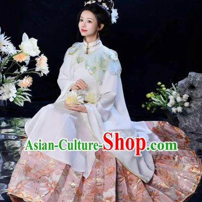 Ancient Palace Princess Clothing Chinese Ming Dynasty Noble Woman Costumes China Traditional Hanfu Blouse and Skirt Complete Set