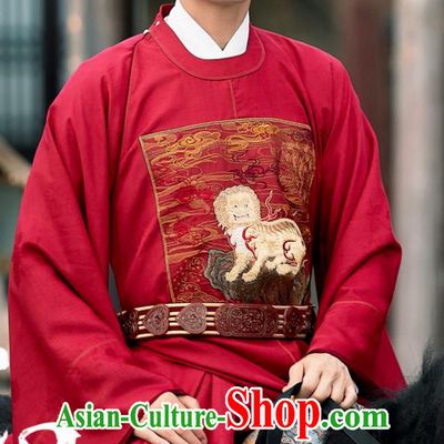 Chinese Ancient Wedding Hanfu TV Series The Sword and the Brocade General Xu Ling Yi Costume China Ming Dynasty Groom Clothing