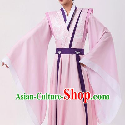 Chinese Classical Dance Costume Song Dynasty Male Clothing China Lantern Festival Performance Pink Hanfu
