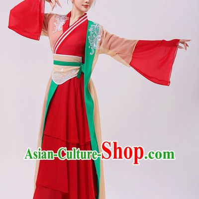 China Lantern Festival Performance Red Hanfu Dress Chinese Classical Dance Costume Song Dynasty Female Clothing