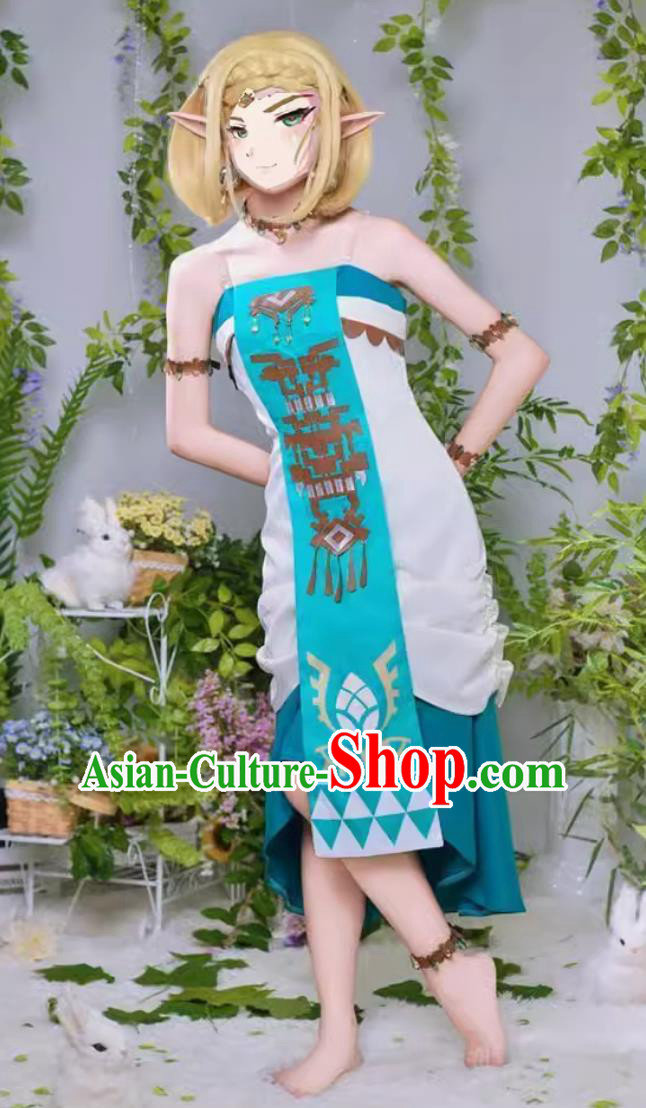 Cosplay Costume Set for The Princess from The Legend Of Zelda Tears Of The Kingdom Princess Dress for Women Cosplay Costume Set for The Princess from The Legend Of Zelda Tears Of The Kingdom Princess Dress for Women