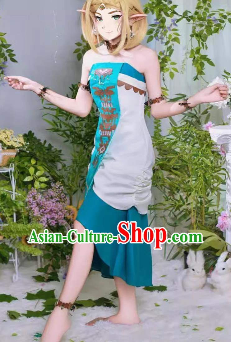 Cosplay Costume Set for The Princess from The Legend Of Zelda Tears Of The Kingdom Princess Dress for Women Cosplay Costume Set for The Princess from The Legend Of Zelda Tears Of The Kingdom Princess Dress for Women