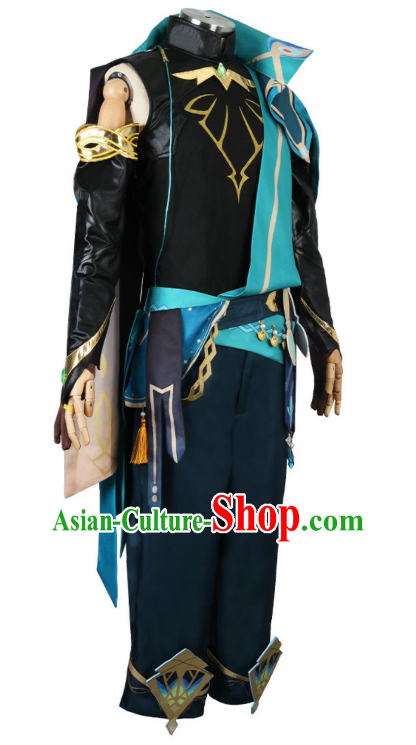 Genshin Impact Alhaitham Cosplay Costume Male Game Character Set Genshin Impact Alhaitham Cosplay Costume Male Game Character Set