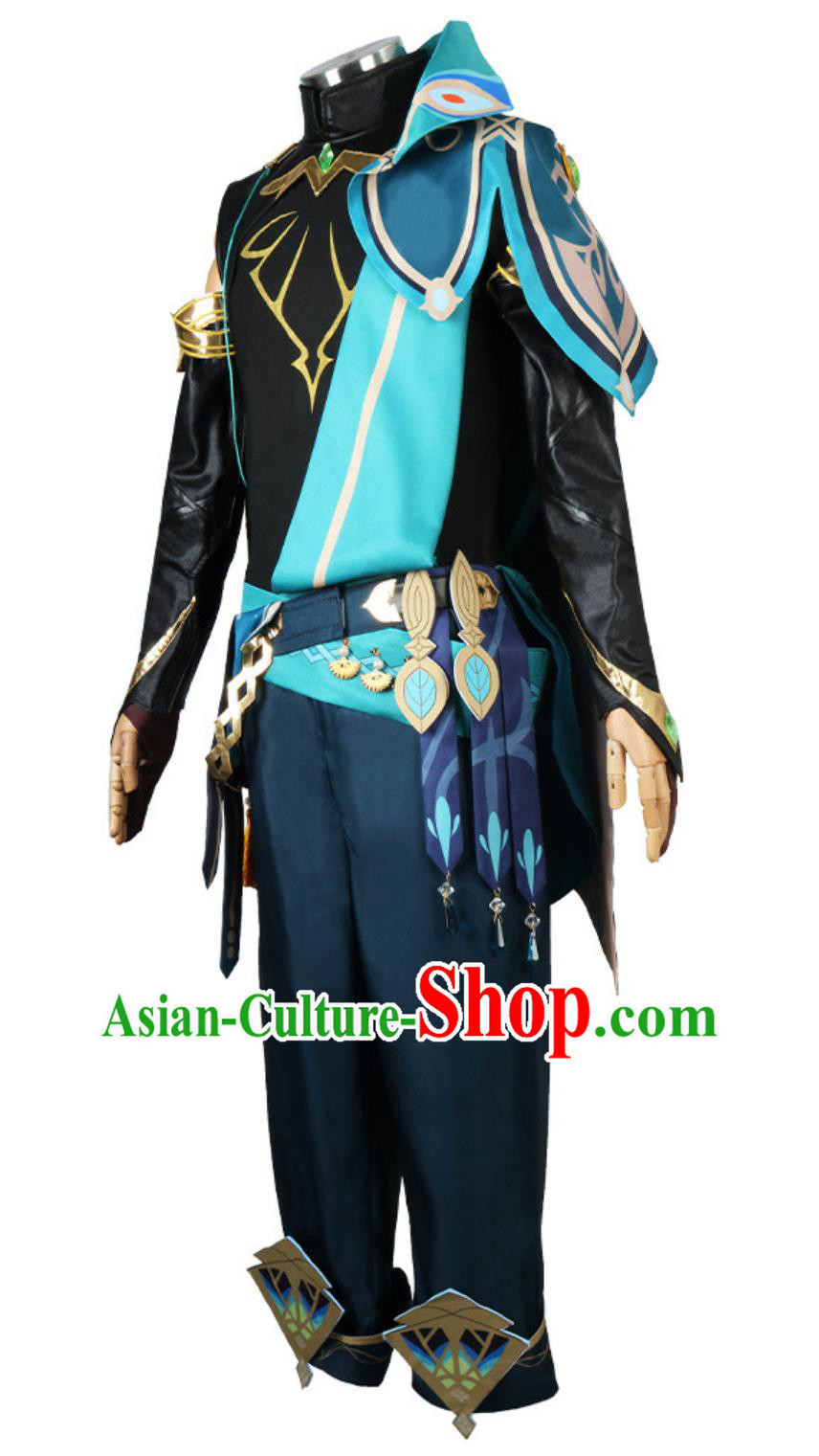 Genshin Impact Alhaitham Cosplay Costume Male Game Character Set Genshin Impact Alhaitham Cosplay Costume Male Game Character Set
