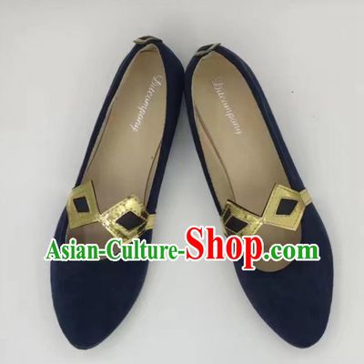 Genshin Impact Baishu Cosplay Shoes Female Round Toed Suede Shoes