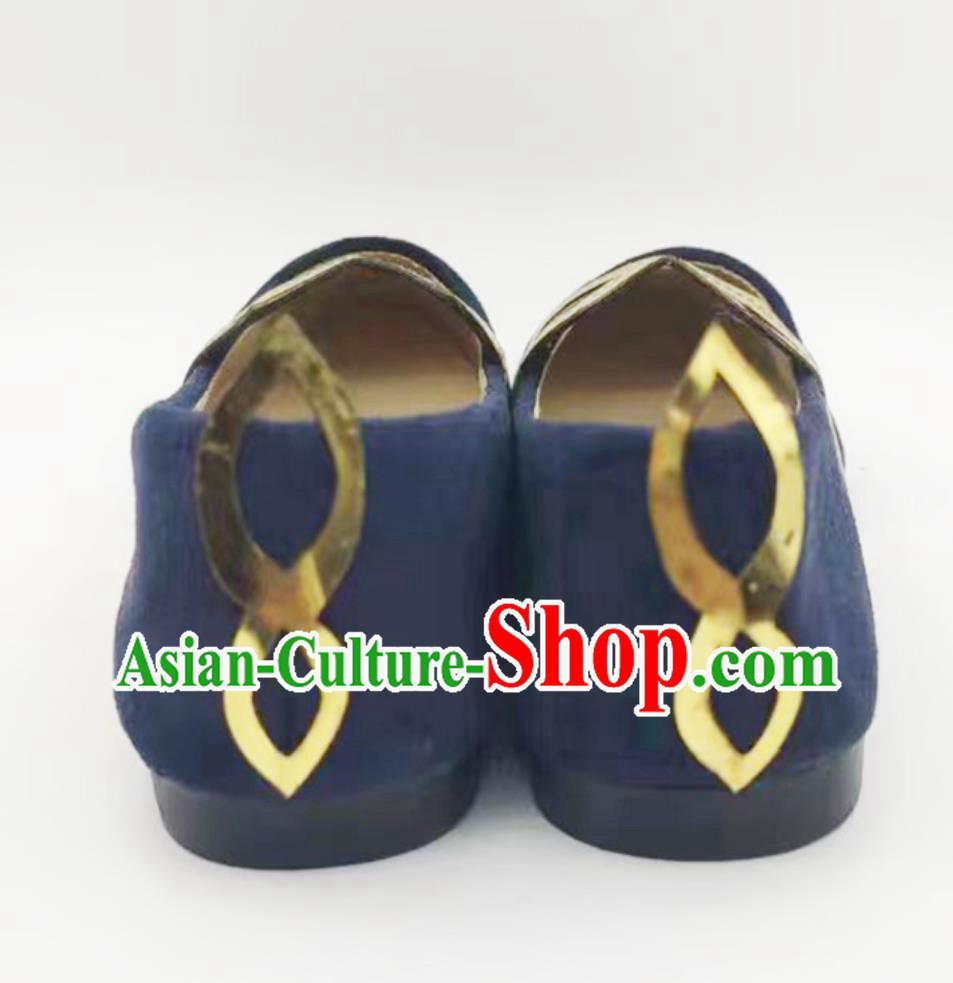 Genshin Impact Baishu Cosplay Shoes Female Round Toed Suede Shoes