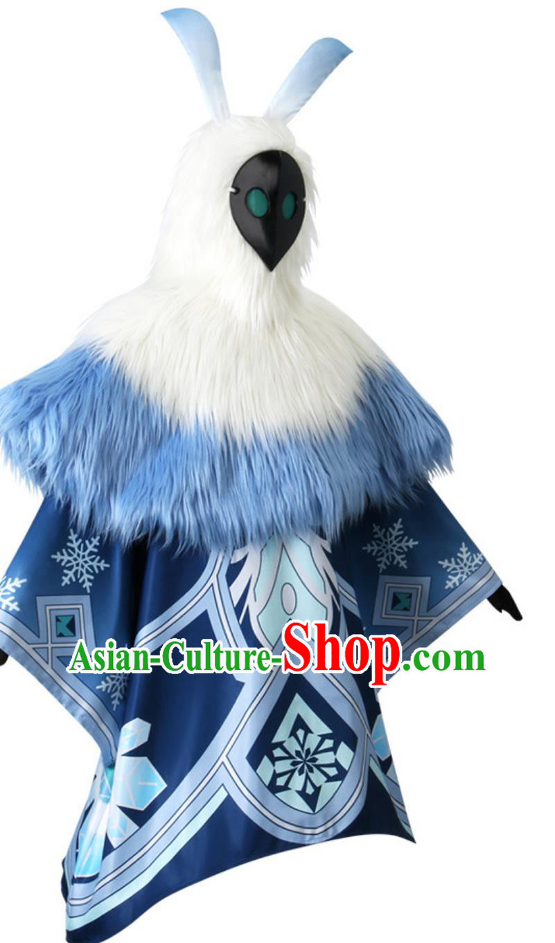 Genshin Impact Abyss Mage Cosplay Costume Ice Element with Puppet Headgear Genshin Impact Abyss Mage Cosplay Costume Ice Element with Puppet Headgear