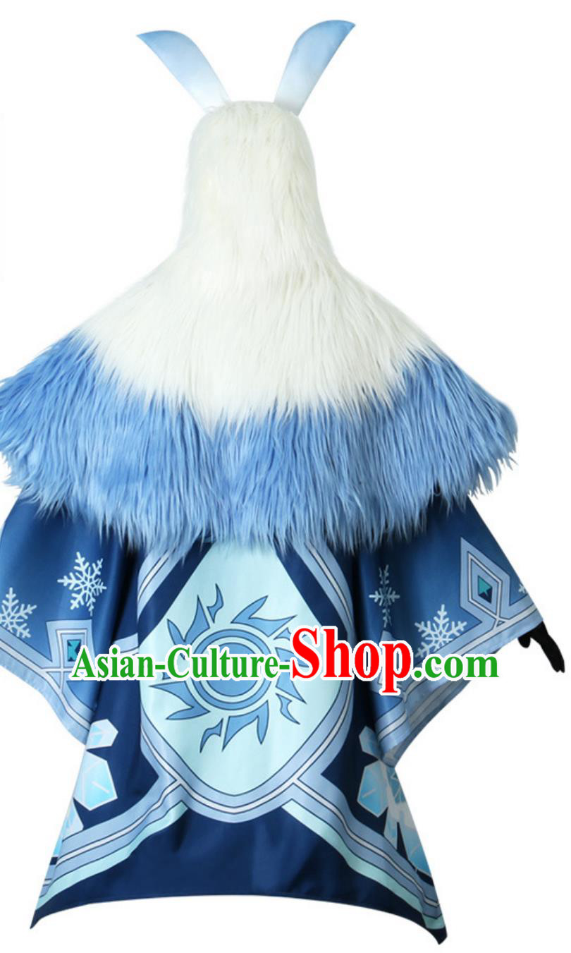 Genshin Impact Abyss Mage Cosplay Costume Ice Element with Puppet Headgear Genshin Impact Abyss Mage Cosplay Costume Ice Element with Puppet Headgear