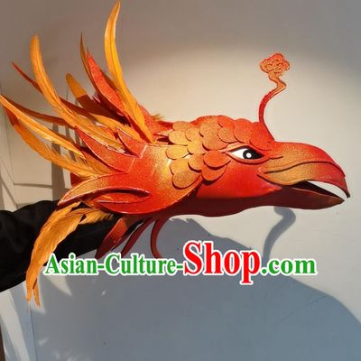 China Classical Dance Prop Handmade Handle Phoenix Head Chinese Spring Festival Gala Stage Performance Property