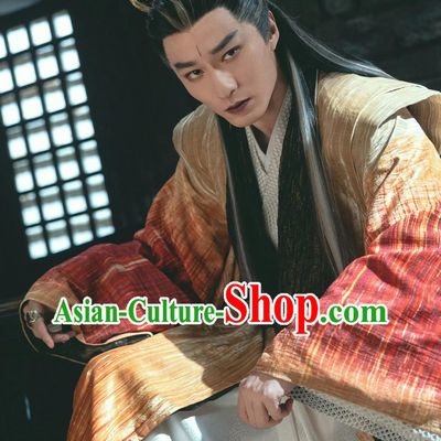 Ancient China Royal Lord Clothing TV Series Snowy Night Timeless Love Demon King Chang Wu Jue Replica Costume Chinese Traditional Hanfu