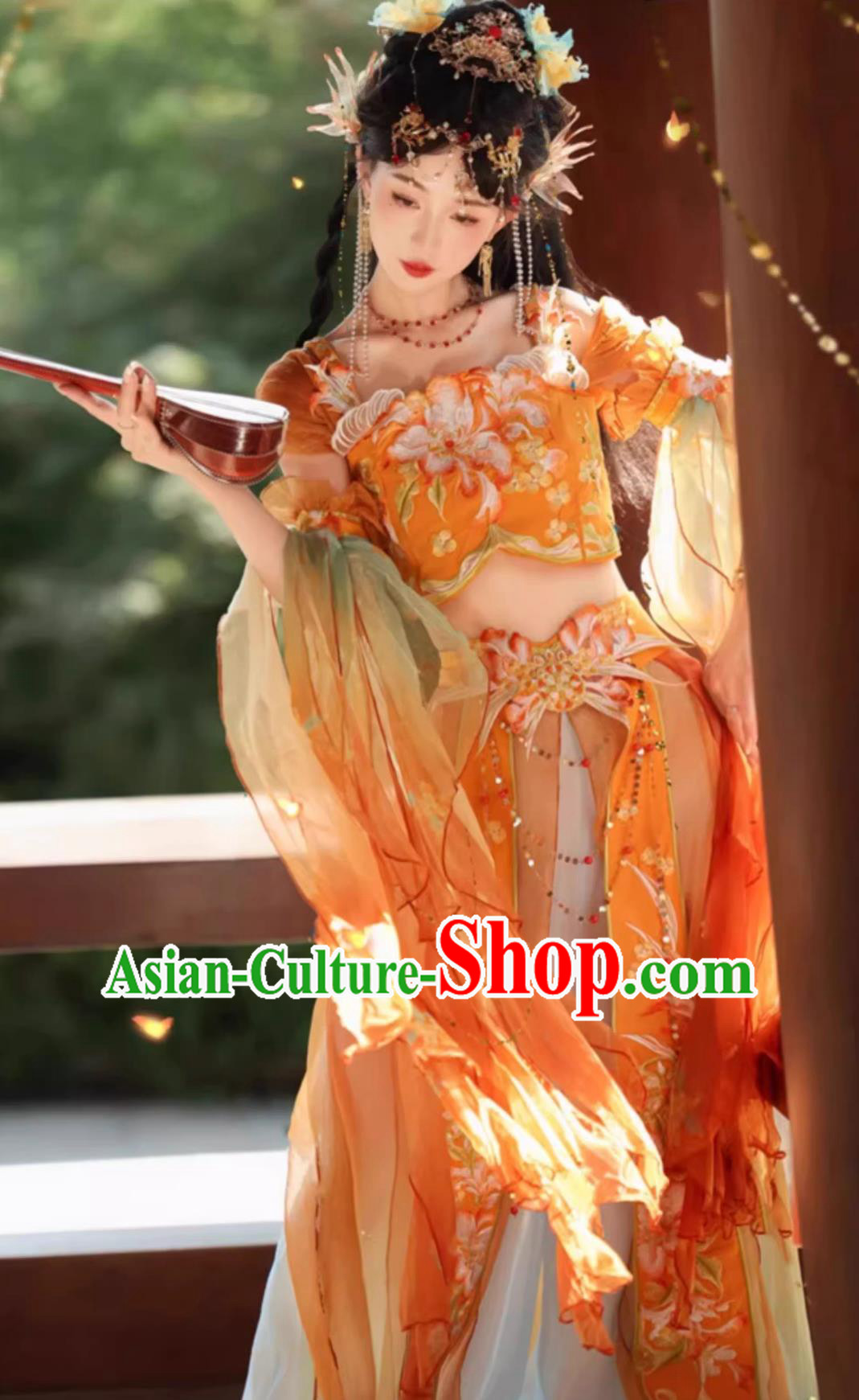 Mystical Enchantress Performance Costume Embroidery Chinese Ethnic Princess Yellow Dress Mystical Enchantress Performance Costume Embroidery Chinese Ethnic Princess Yellow Dress