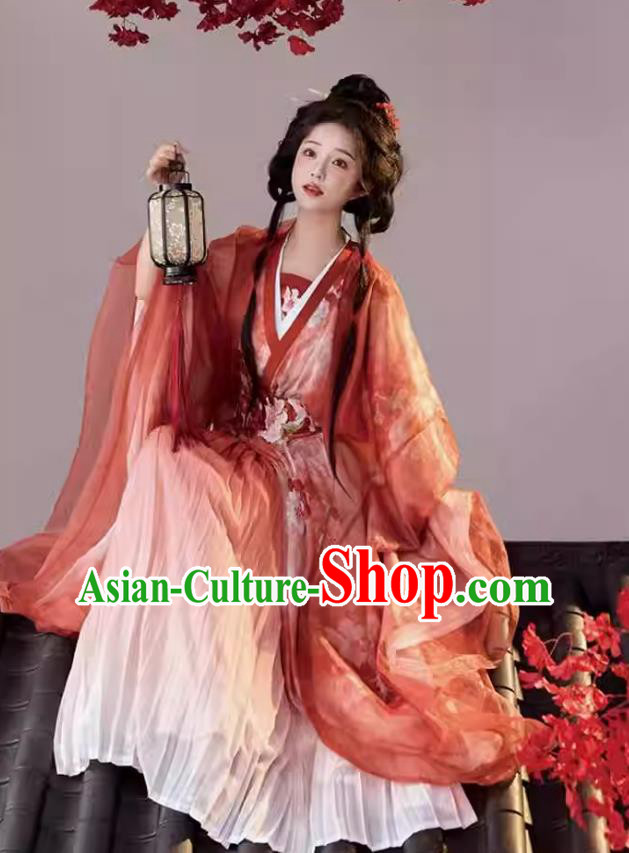Ancient Chinese Princess Dress Jin Dynasty Hanfu Zhiju Traditional Costume Ancient Chinese Princess Dress Jin Dynasty Hanfu Zhiju Traditional Costume