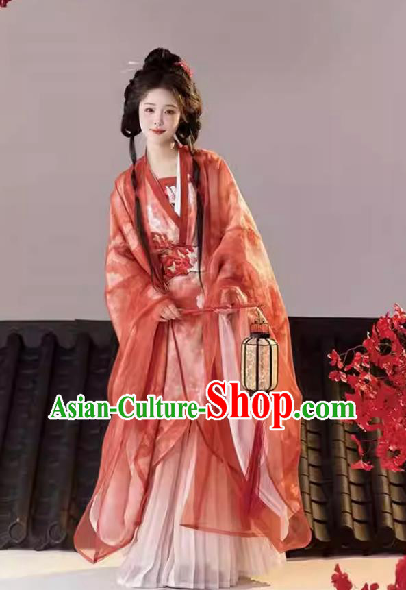 Ancient Chinese Princess Dress Jin Dynasty Hanfu Zhiju Traditional Costume Ancient Chinese Princess Dress Jin Dynasty Hanfu Zhiju Traditional Costume