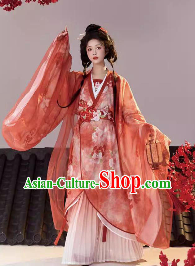 Ancient Chinese Princess Dress Jin Dynasty Hanfu Zhiju Traditional Costume Ancient Chinese Princess Dress Jin Dynasty Hanfu Zhiju Traditional Costume