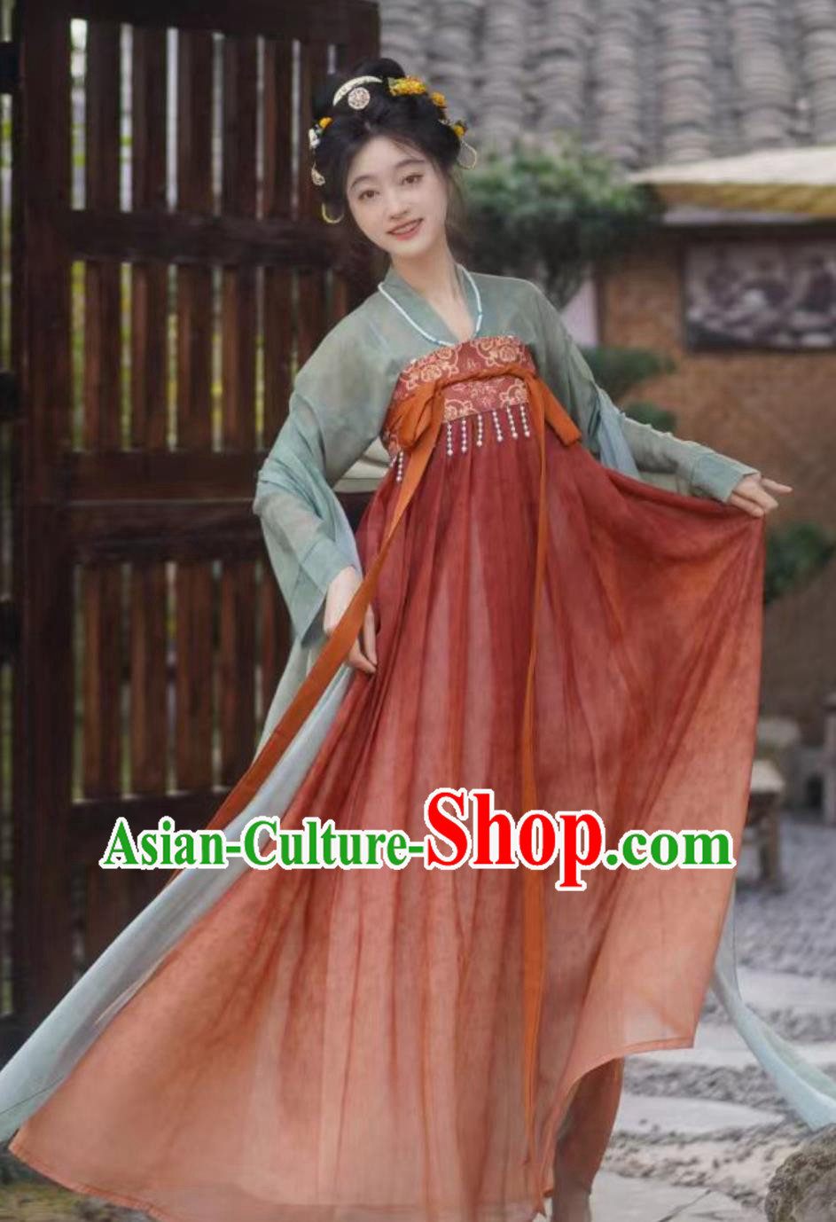 Traditional Chinese Costume Ancient Woman Qixiong Dress Tang Dynasty Hanfu Ruqun Traditional Chinese Costume Ancient Woman Qixiong Dress Tang Dynasty Hanfu Ruqun