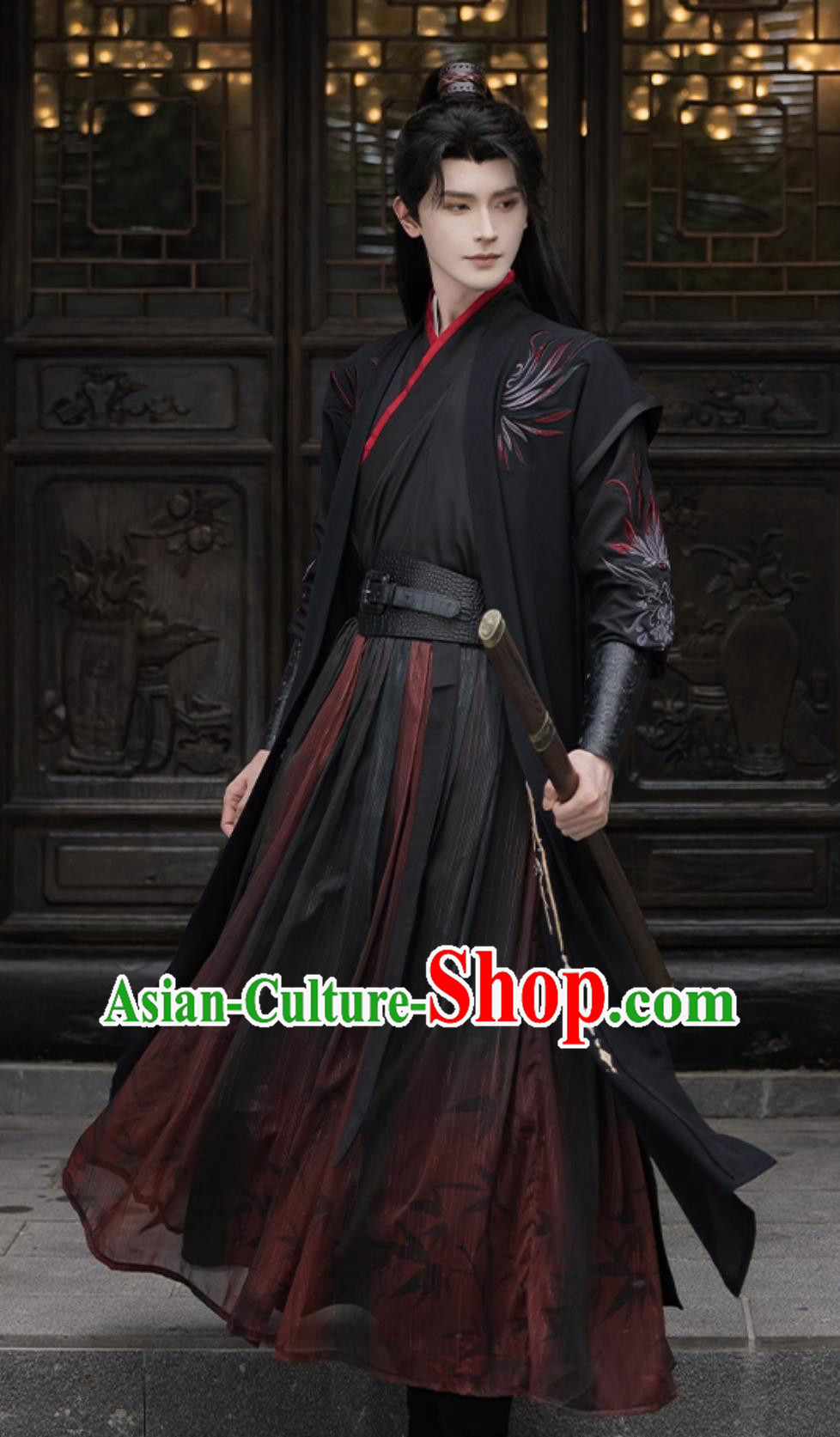 Wuxia Knight Embroidered Hanfu Outfit Ancient Hero Costume Traditional Chinese Swordsman Clothing Wuxia Knight Embroidered Hanfu Outfit Ancient Hero Costume Traditional Chinese Swordsman Clothing