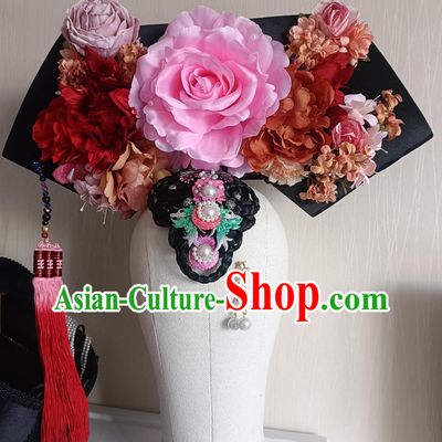 Chinese Qing Dynasty Imperial Consort Hair Accessories Empresses In The Palace Lady Qi Noble Consort Headdress Da Lachi Headpiece