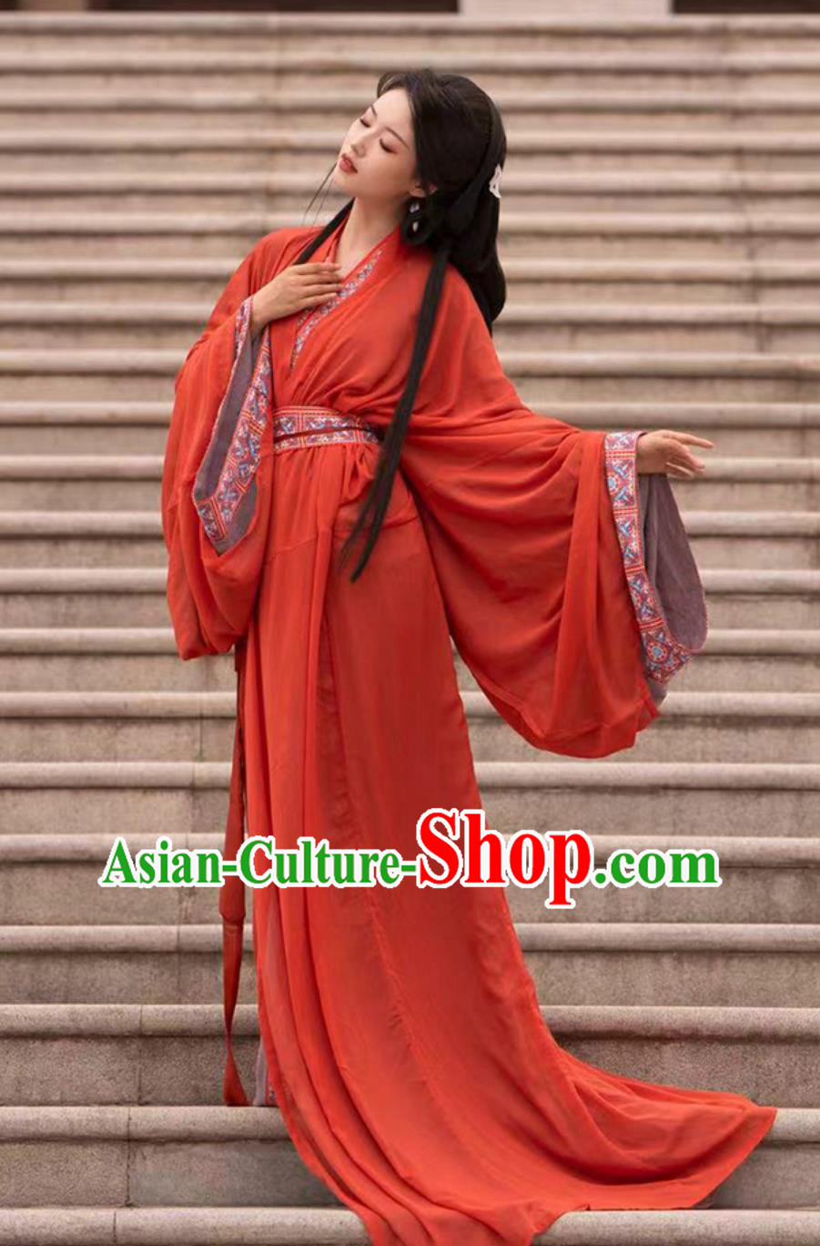 Chinese Hanfu Warring States Robes Ancient Princess Costumes Red Training Dress Chinese Hanfu Warring States Robes Ancient Princess Costumes Red Training Dress