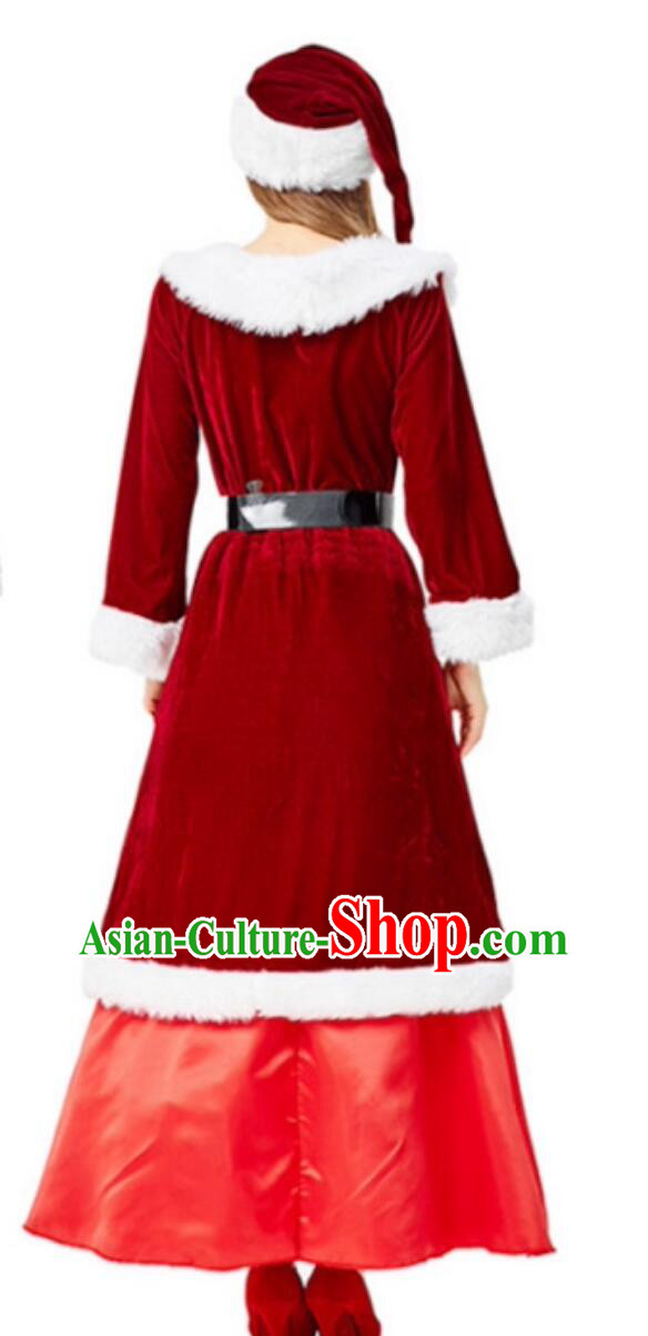 Christmas Theme Clothing Cosplay Party Costume Court Queen Long Dress