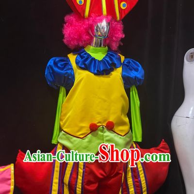 Christmas Parade Costume Clown Performance Outfit