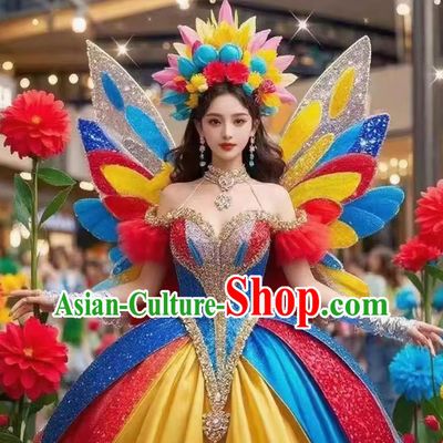 Christmas Parade Costume Fairy Queen Performance Outfit