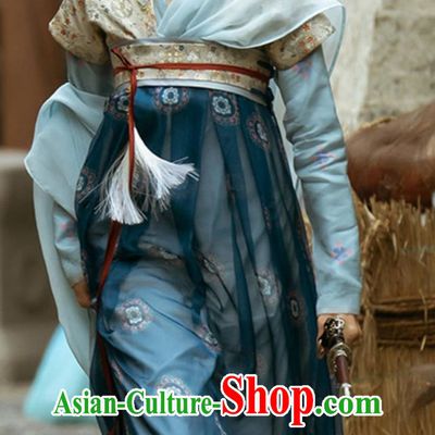 Traditional Hanfu Dress Drama Wind Rises in Luoyang Noble Lady Wu Si Yue Clothing Chinese Tang Dynasty Woman Clothing