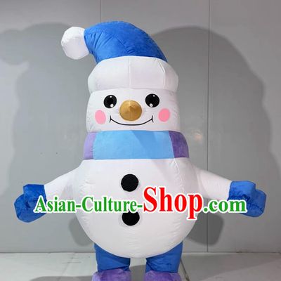 Snowman Inflatable Cartoon Costume Halloween Event Performance Mascot Clothing
