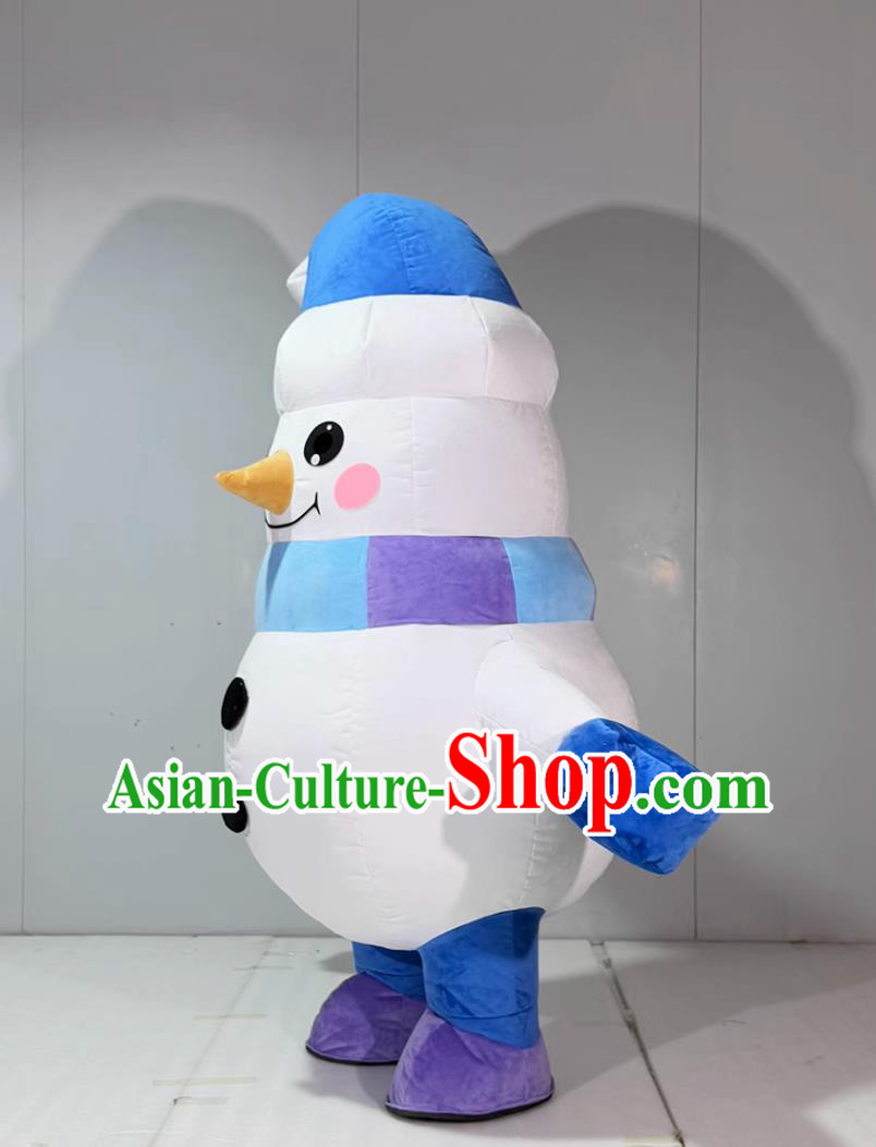Snowman Inflatable Cartoon Costume Halloween Event Performance Mascot Clothing